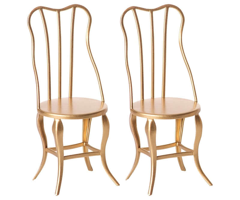 Set 2 scaune de jucarie Vintage Maileg – Gold