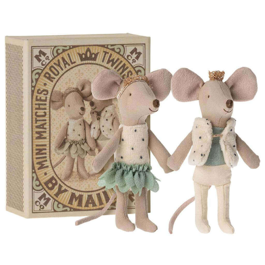 Jucarie textila Royal Twins Mice Maileg - Little Sister & Little Brother