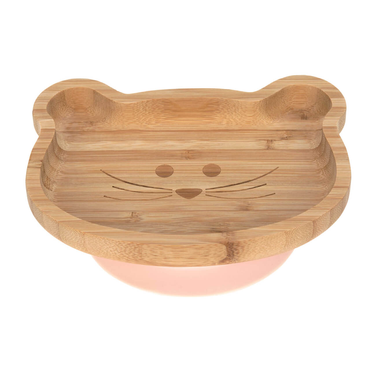Farfurie din lemn de bambus Lassig - Little Chums Mouse