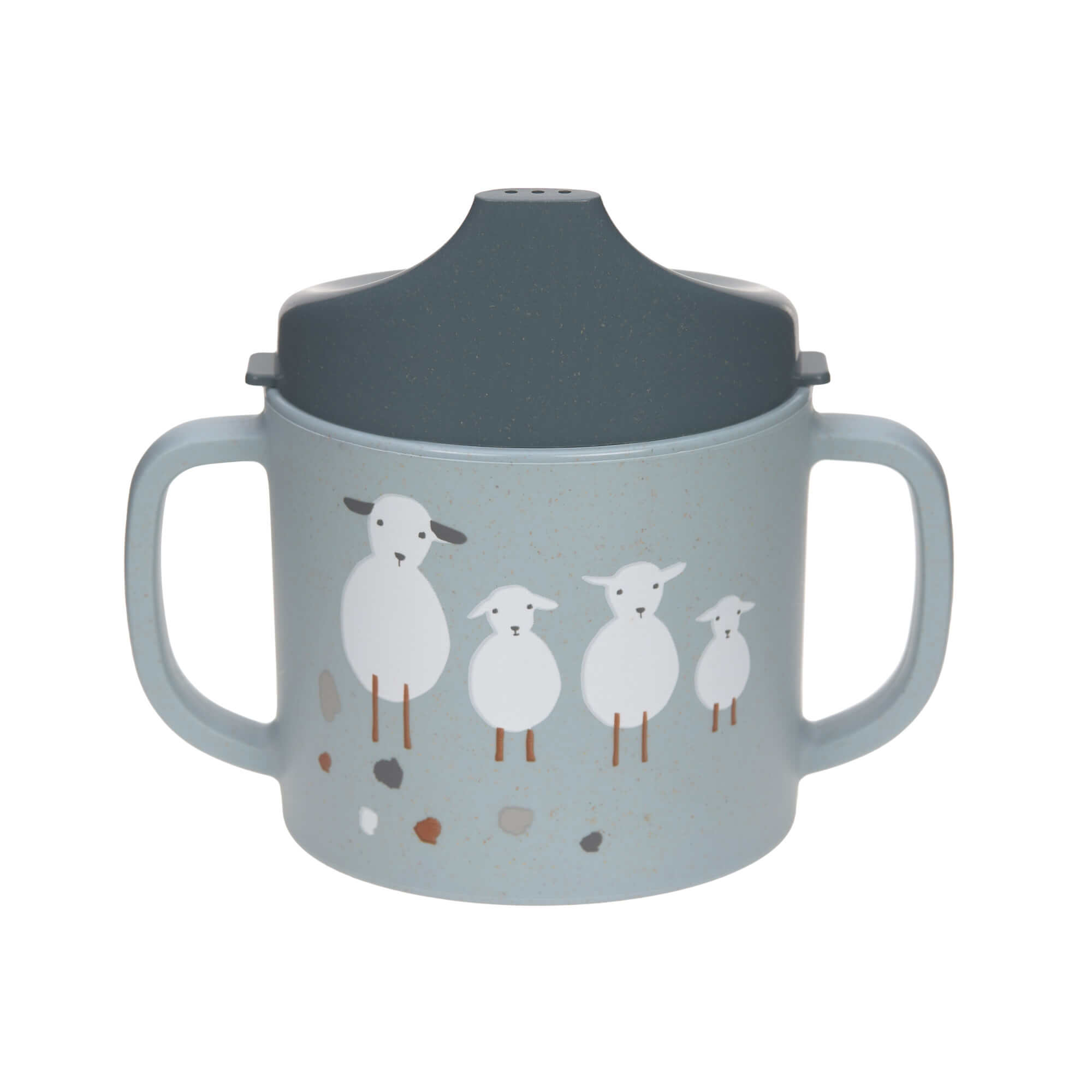 Cana pentru bebelusi Tiny Farmer Sheep & Goose Lassig - Blue