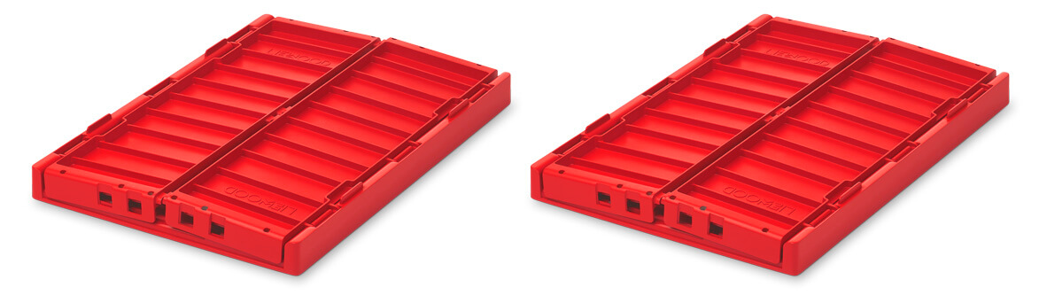 Set 2 cutii medii de depozitare Weston Liewood - Apple Red