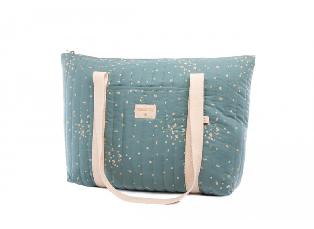 Geanta maternitate Paris NOBODINOZ - Gold Confetti/Magic Green