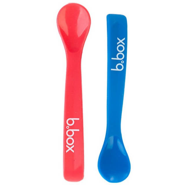 Set 2 lingurite flexibile B.Box - Albastru/Rosu