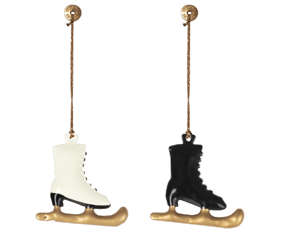 Set 2 ornamente metalice pentru brad Maileg - Dark Skate