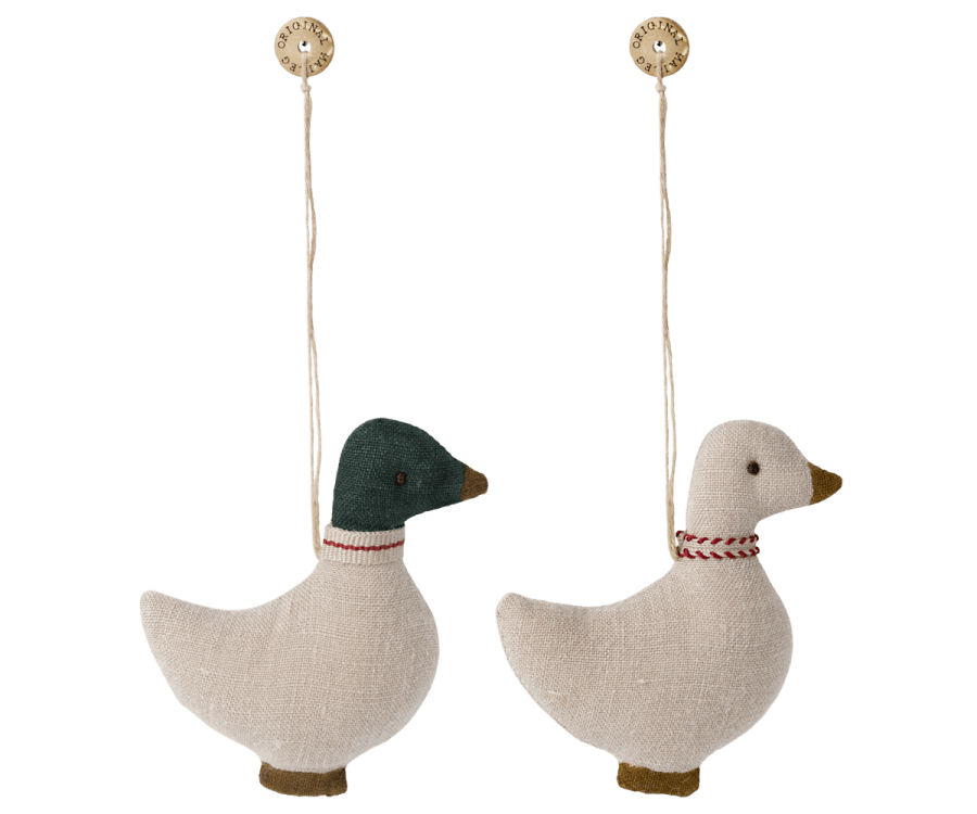 Set 2 ornamente textile pentru brad Maileg - Duck