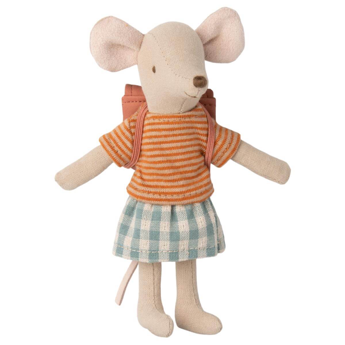 Jucarie textila Tricycle Mouse Big Sister Maileg – Old Rose