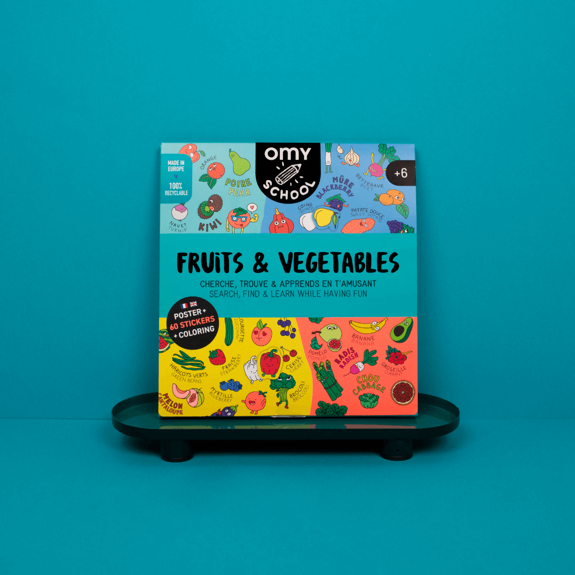 Poster cu stickere OMY - Fruits & Vegetables