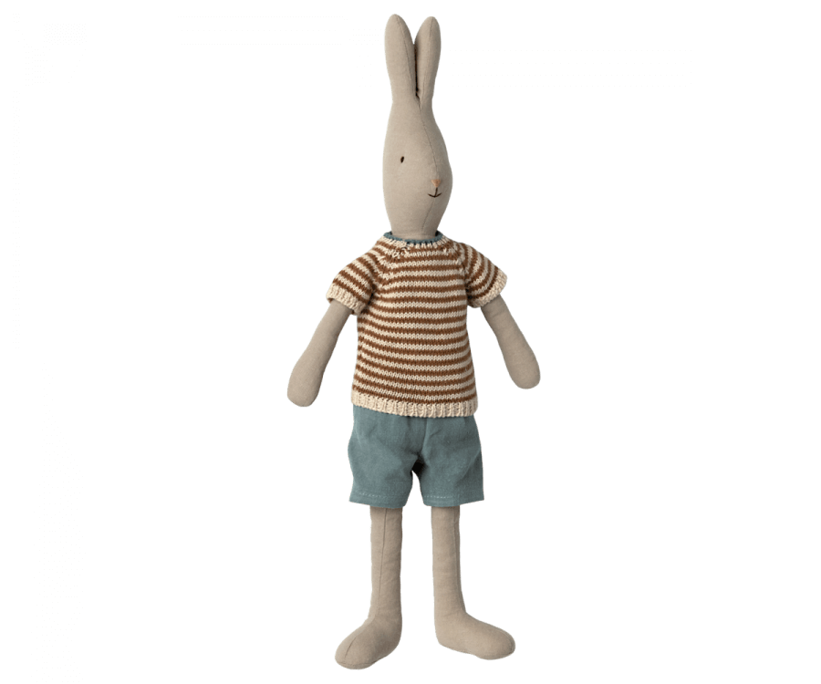 Jucarie textila Rabbit Size 3 Classic Maileg - Knitted Shirt and Shorts