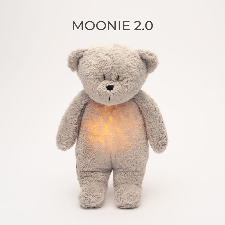 Jucarie muzicala cu lampa incorporata Moonie 2.0 – Bear Gray