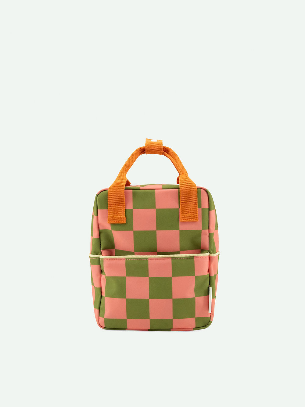 Rucsac MINI Farmhouse Checkerboard Sticky Lemon - Sprout Green/Flower Pink