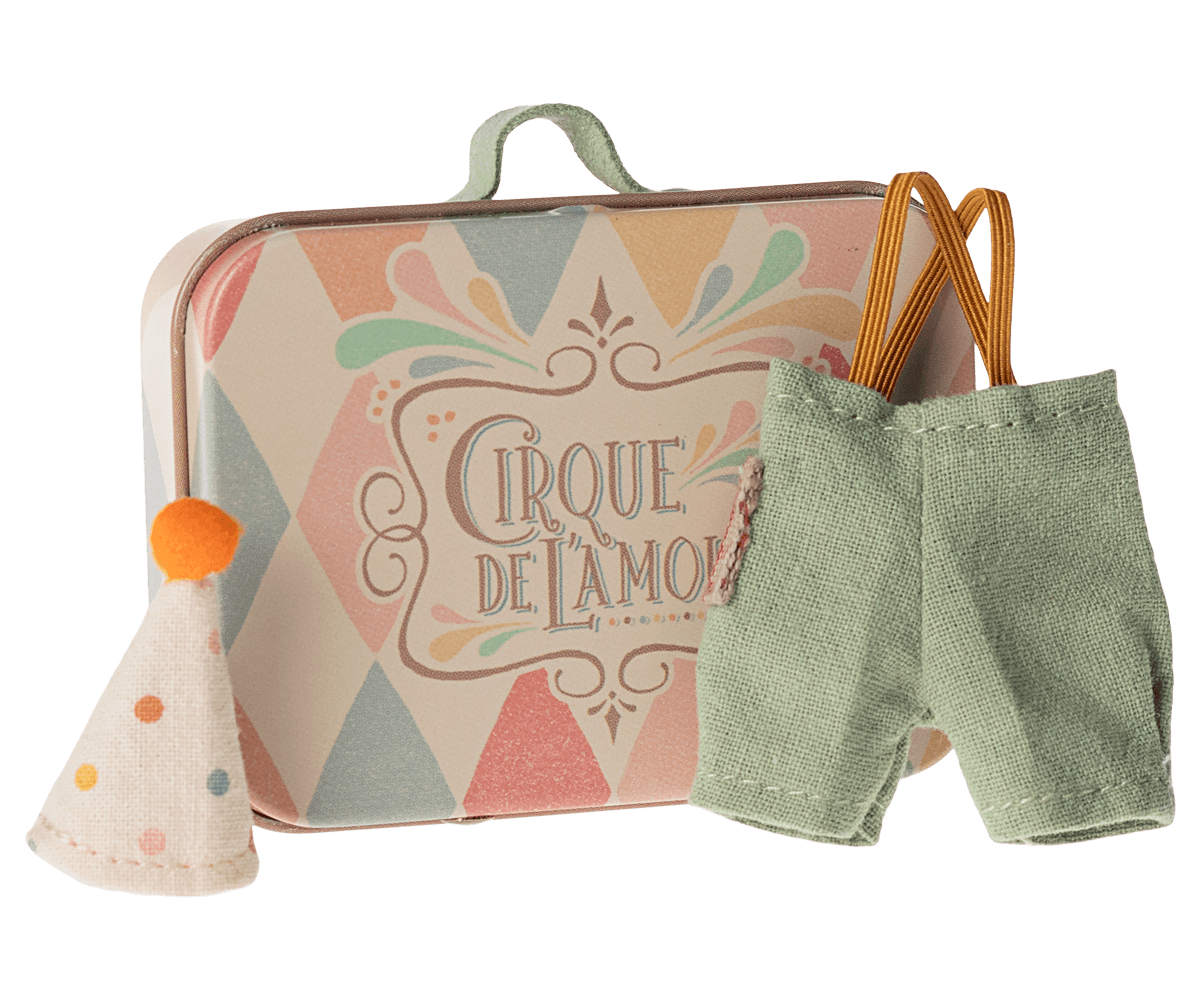 Clown Clothes in Suitcase Maileg – Little Brother Mouse