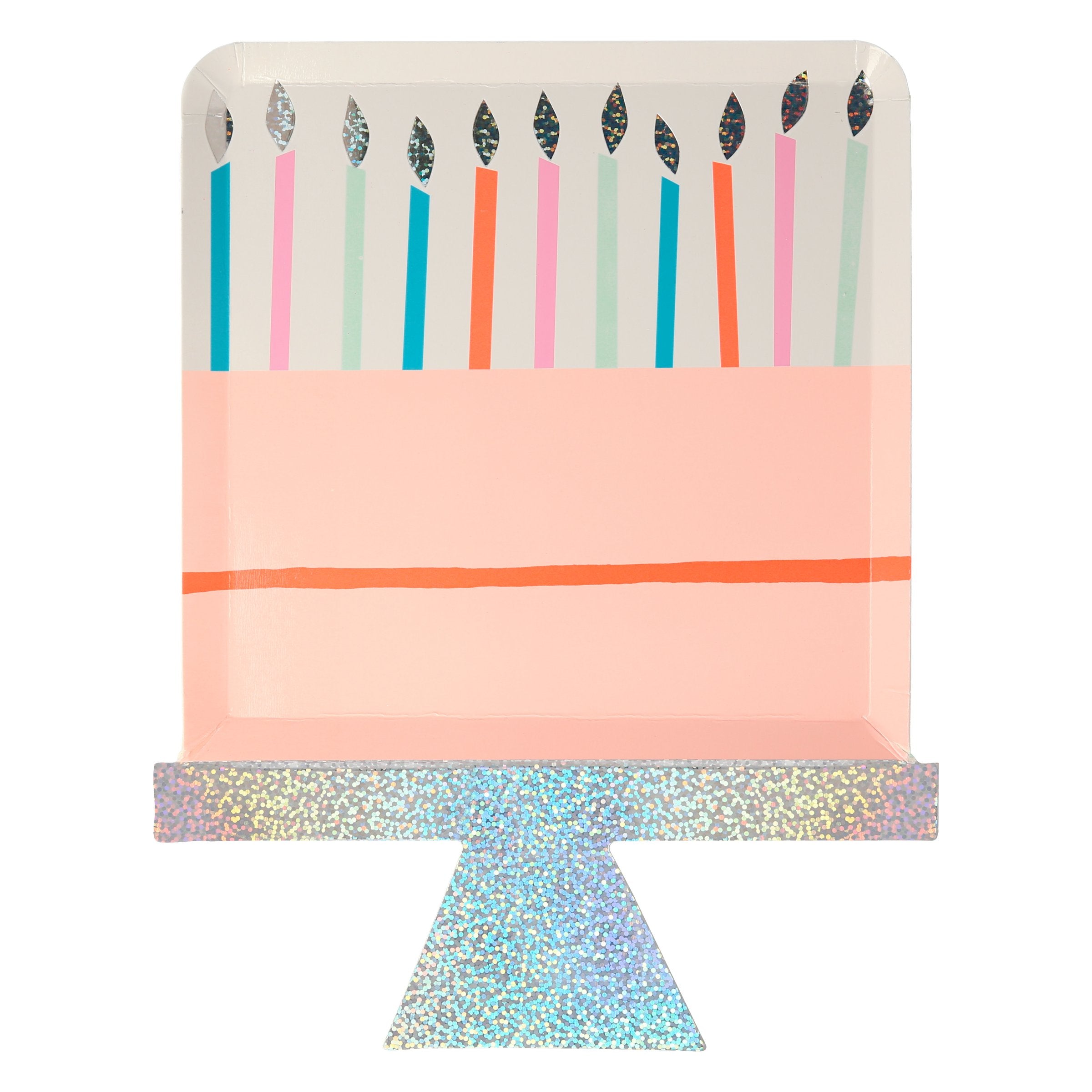 Set 8 farfurii de unica folosinta Birthday Cake Meri Meri