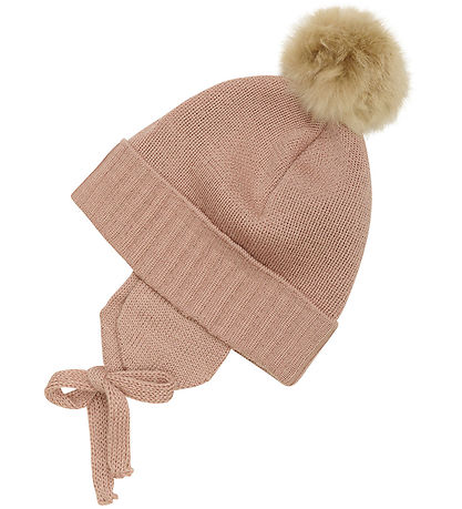 Caciula cu pompom Bonnet Huttelihut - Mahogany Rose