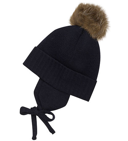 Caciula cu pompom Bonnet Huttelihut - Dark Navy