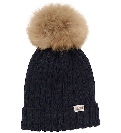 Caciula cu pompom Huttelihut - Dark Navy