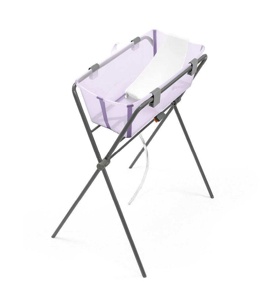 Cadita pliabila pentru bebelusi 0-4 ani + suport metalic pliabil Stokke® Flexi Bath® – Lavender