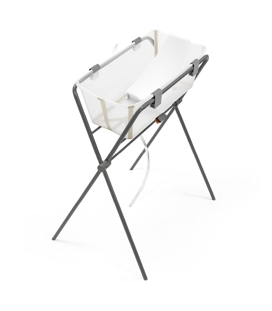 Cadita pliabila pentru bebelusi 0-4 ani + suport metalic pliabil Stokke® Flexi Bath® – White