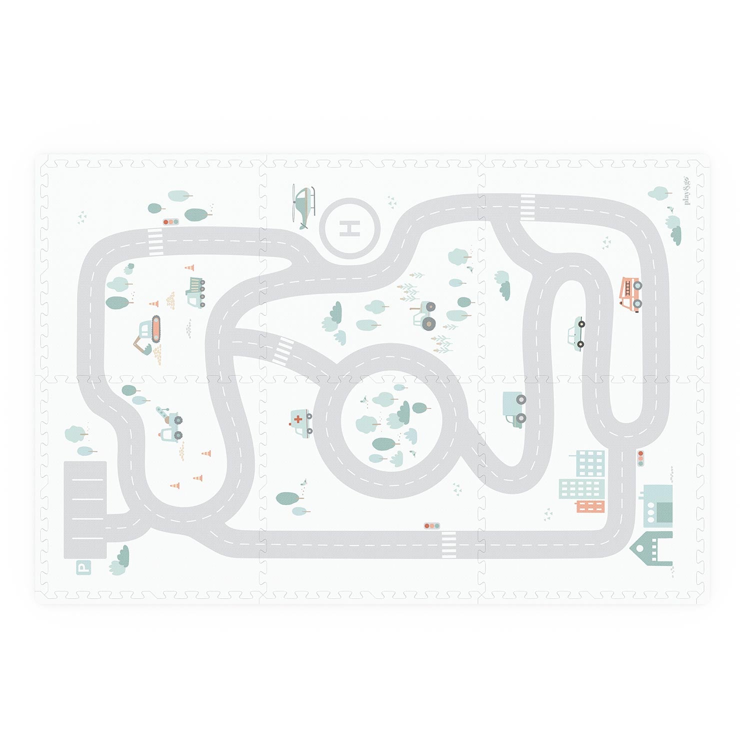 Covor tip puzzle EEVAA Play&Go - Roadmap/Icons