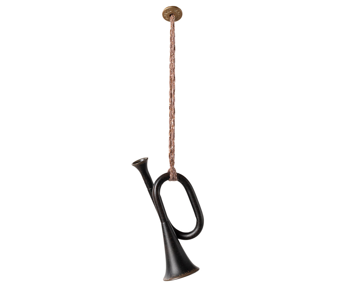 Ornament metalic pentru brad Trumpet Maileg – Anthracite