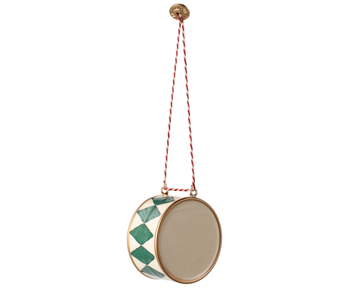 Ornament metalic pentru brad Large Drum Maileg – Dark Green