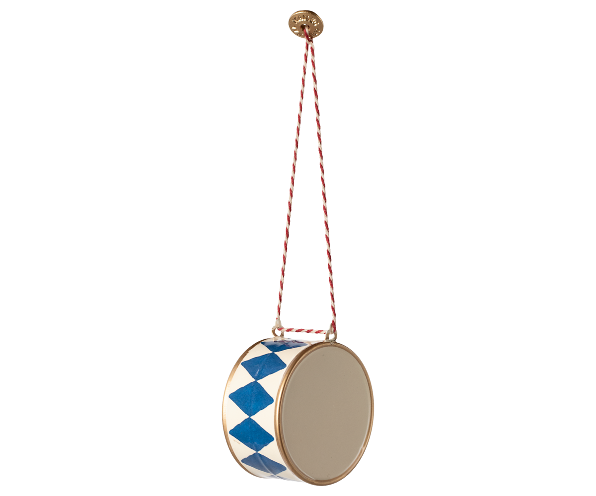 Ornament metalic pentru brad Large Drum Maileg – Dark Blue