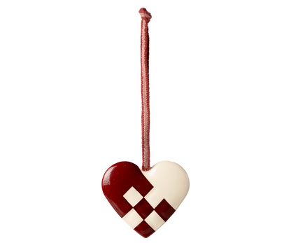 Ornament metalic pentru brad Small Heart Maileg – Red