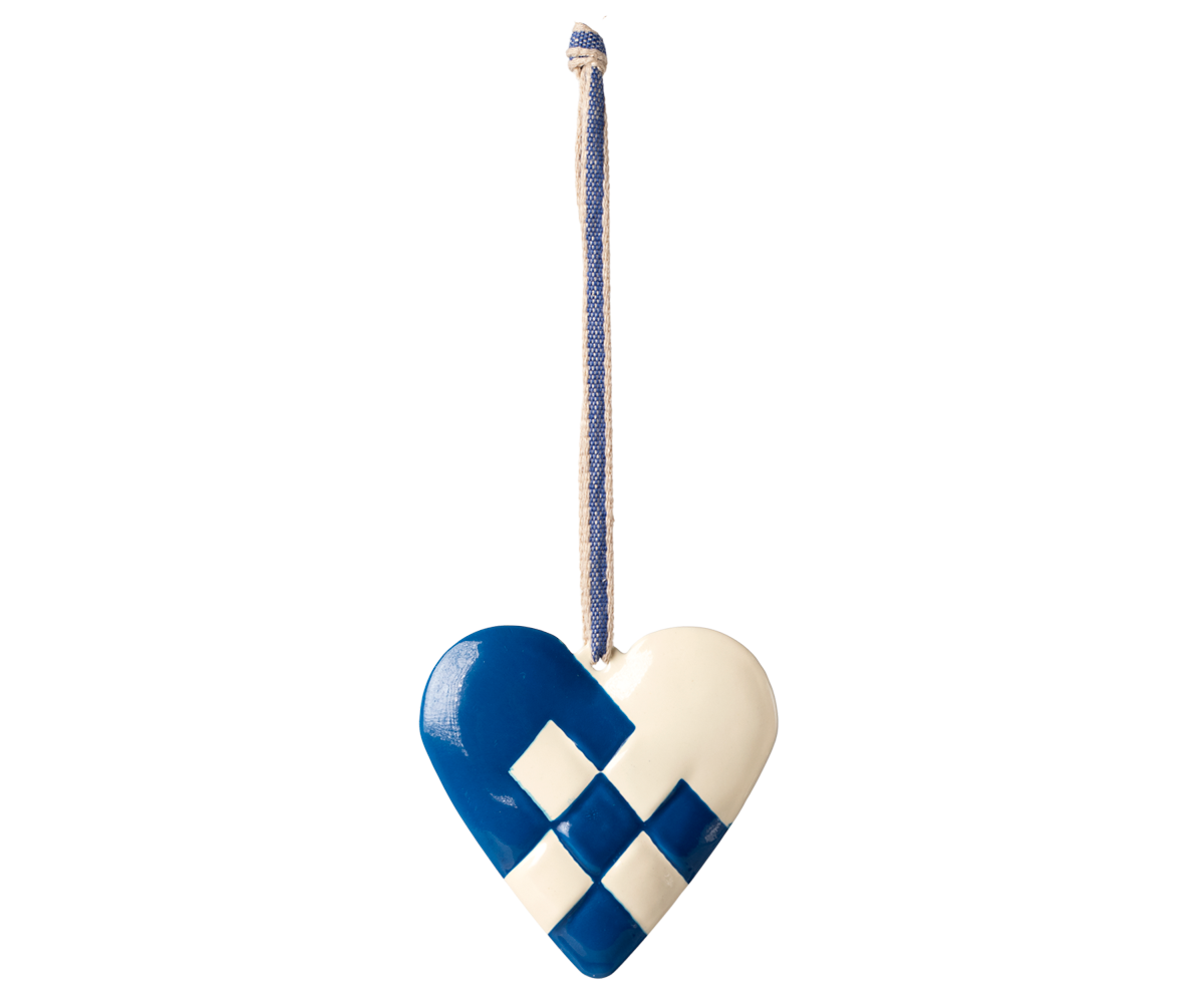 Ornament metalic pentru brad Large Heart Maileg – Dark Blue