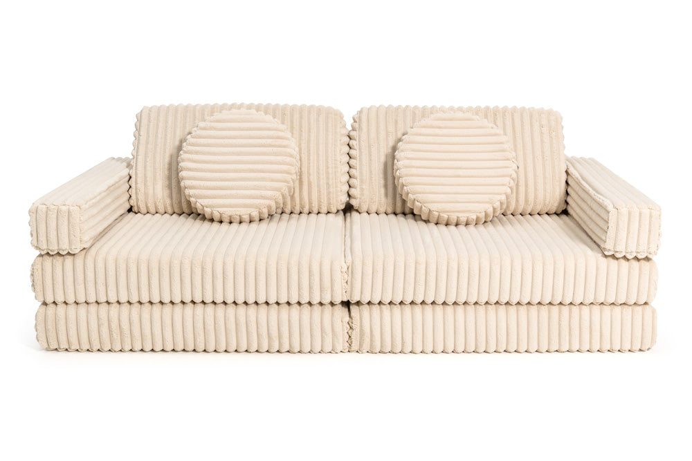 Canapea modulara pentru copii Shappy Pure Corduroy Waffle - Cream Beige