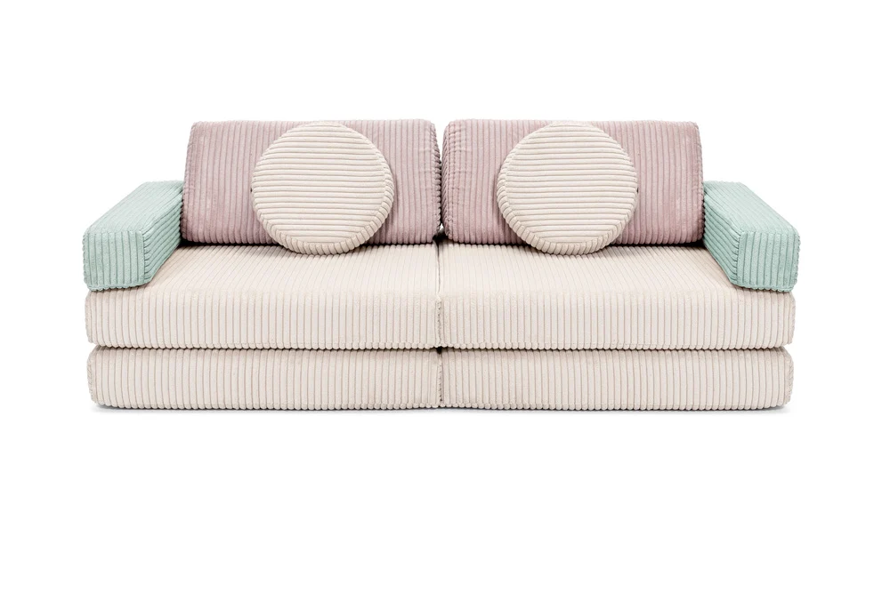 Canapea modulara mini pentru copii Shappy Pure Corduroy – Lollipop