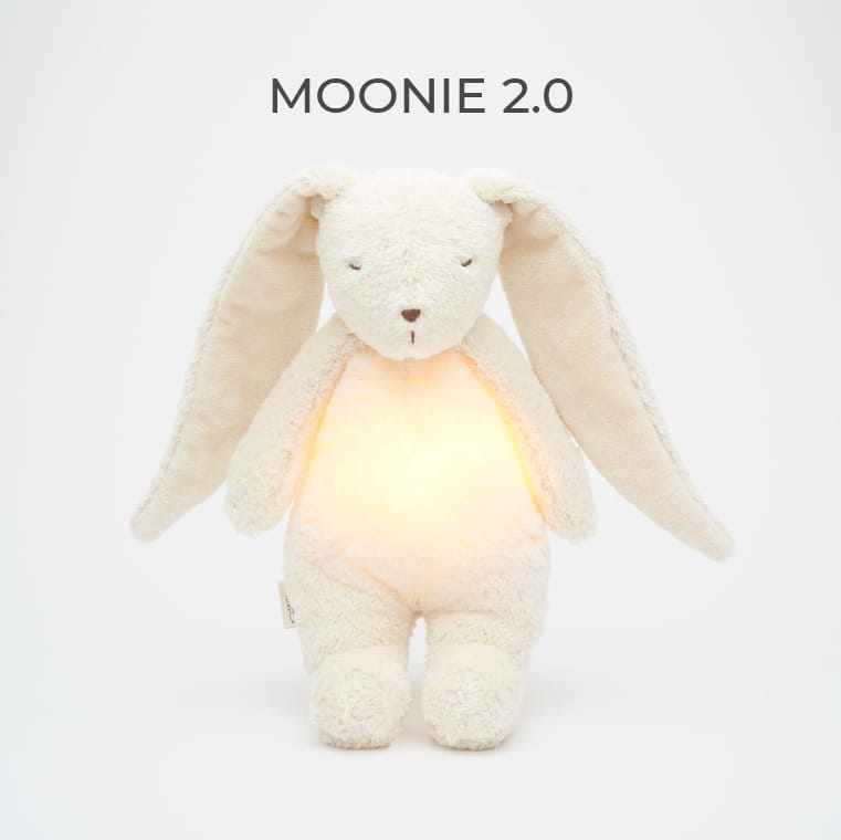 Jucarie muzicala cu lampa incorporata Moonie 2.0 – Bunny Polar