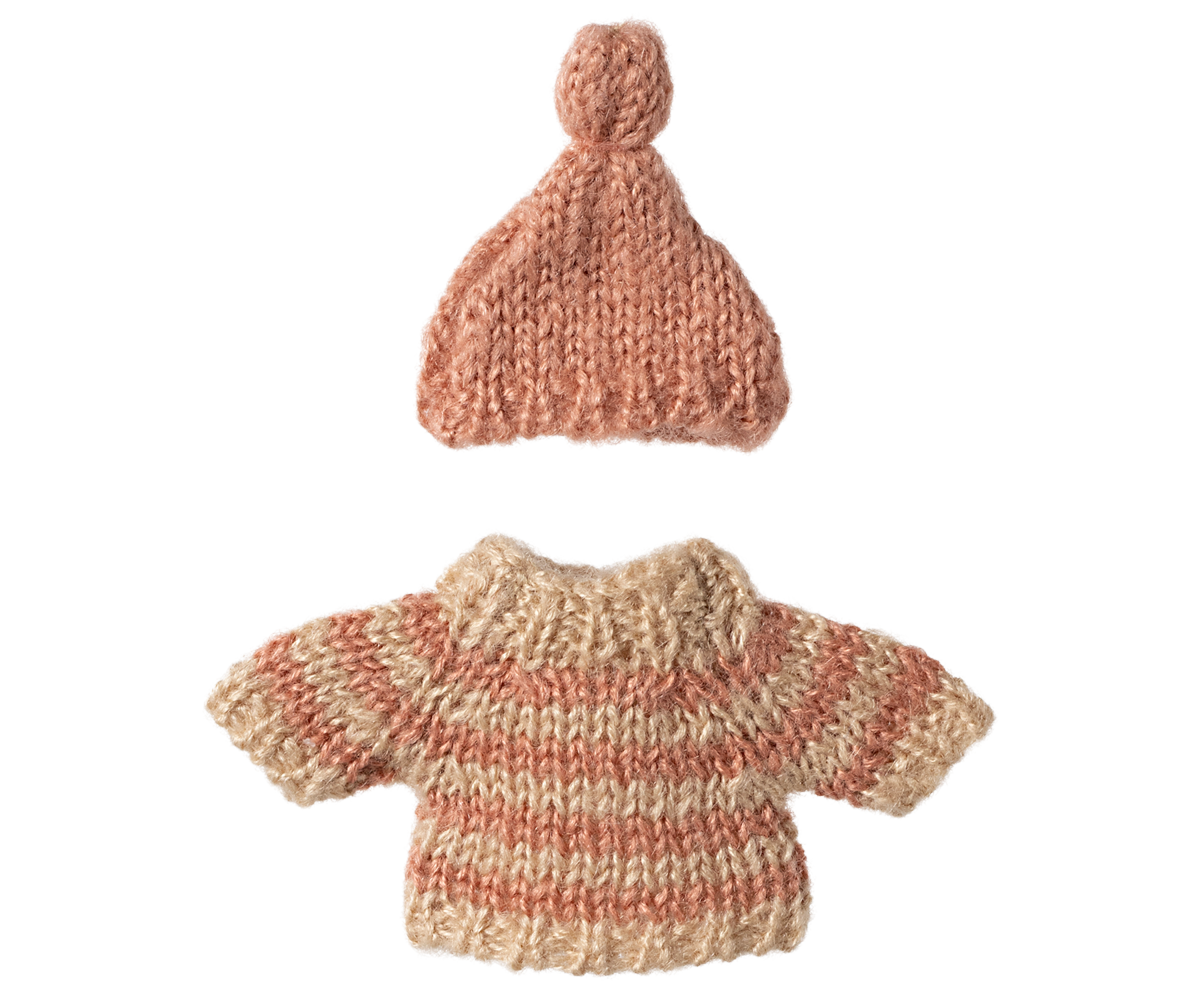 Knitted Sweater and Hat Maileg – Big Sister Mouse