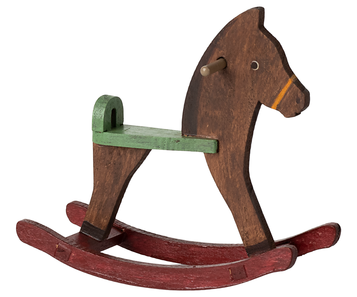 Rocking Horse Mouse Maileg - Dark Brown