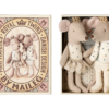 Jucarie textila Royal Twins Mice Maileg - Little Sister and Brother in Matchbox