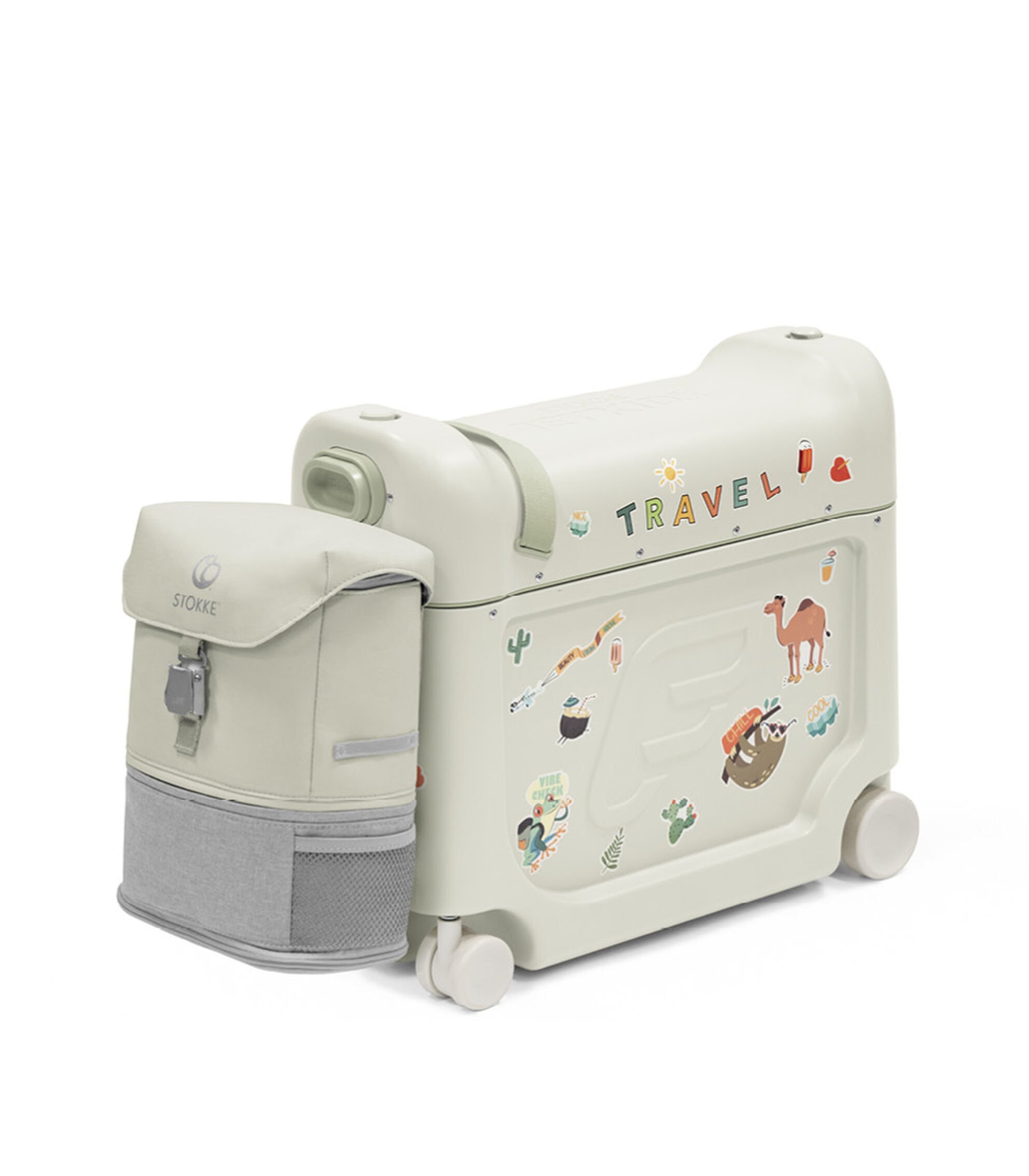 Set troller pentru copii si rucsac extensibil JetKids by Stokke – Sea Green