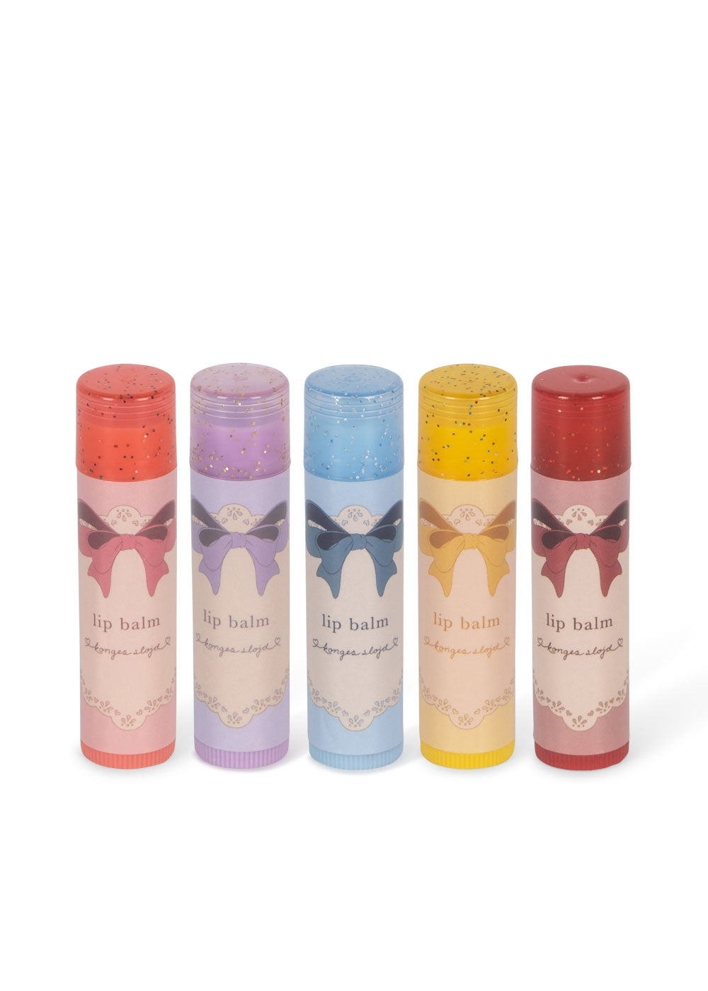 Set 5 balsamuri de buze pentru copii Glitter Konges Slojd - Multi