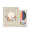 Carte de colorat cu creioane colorate Konges Slojd – Green Tea Check