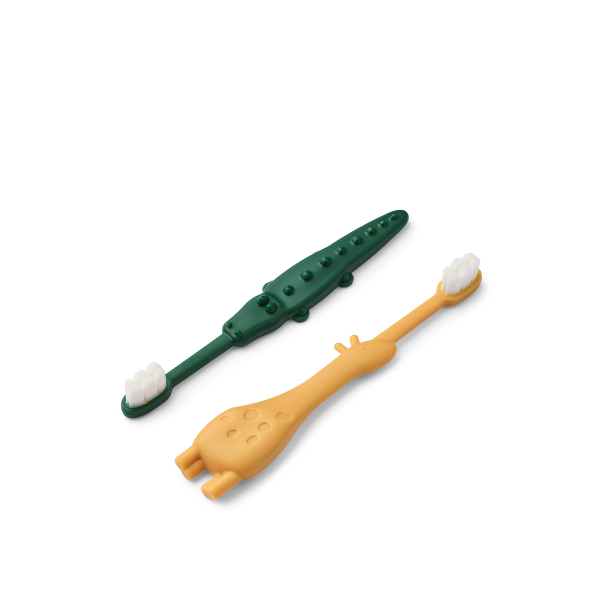 Set 2 periute de dinti pentru copii Fabio Liewood – Yellow Mellow/Garden Green