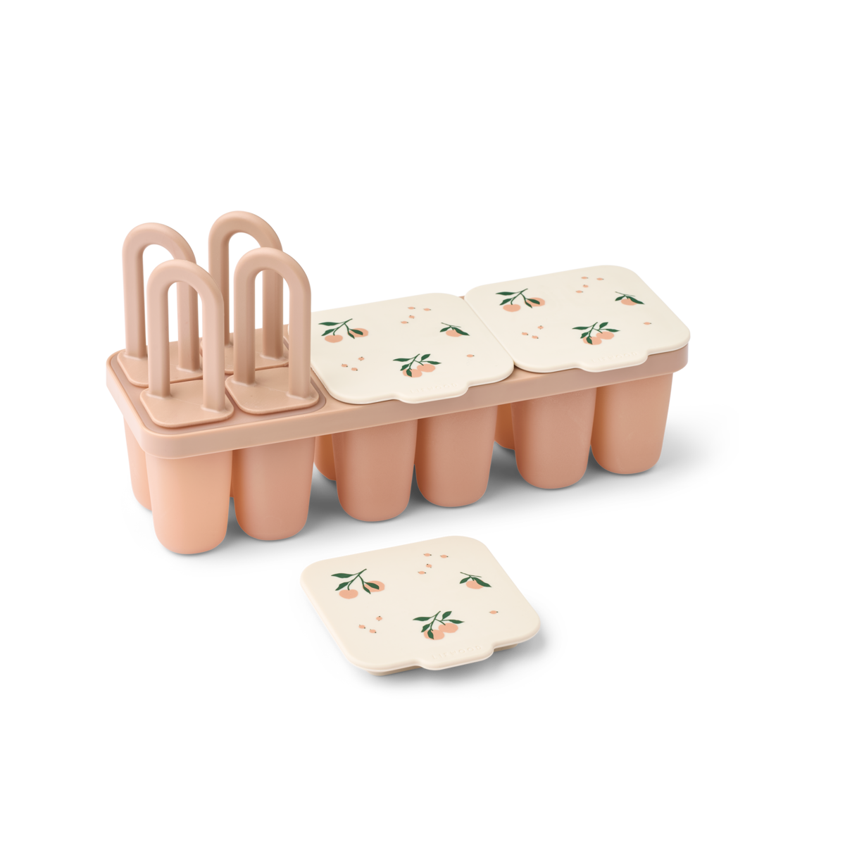 Set 12 forme inghetata/mancare pentru copii Kaimen Liewood – Peach/Sea Shell