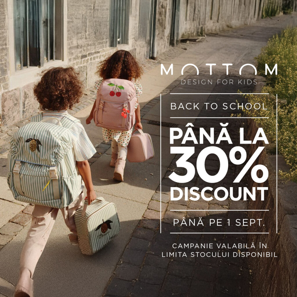 Te pregatesti de scoala sau de gradinita? Pana pe 1 septembrie gasesti produsele perfecte cu pana la 30% discount.