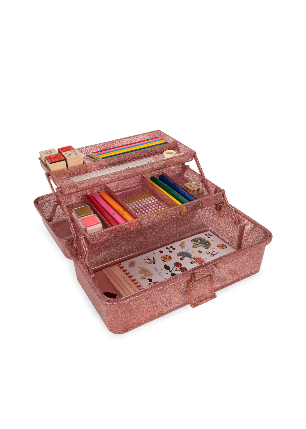 Set creativ cu organizator Konges Slojd – Glitter Rose