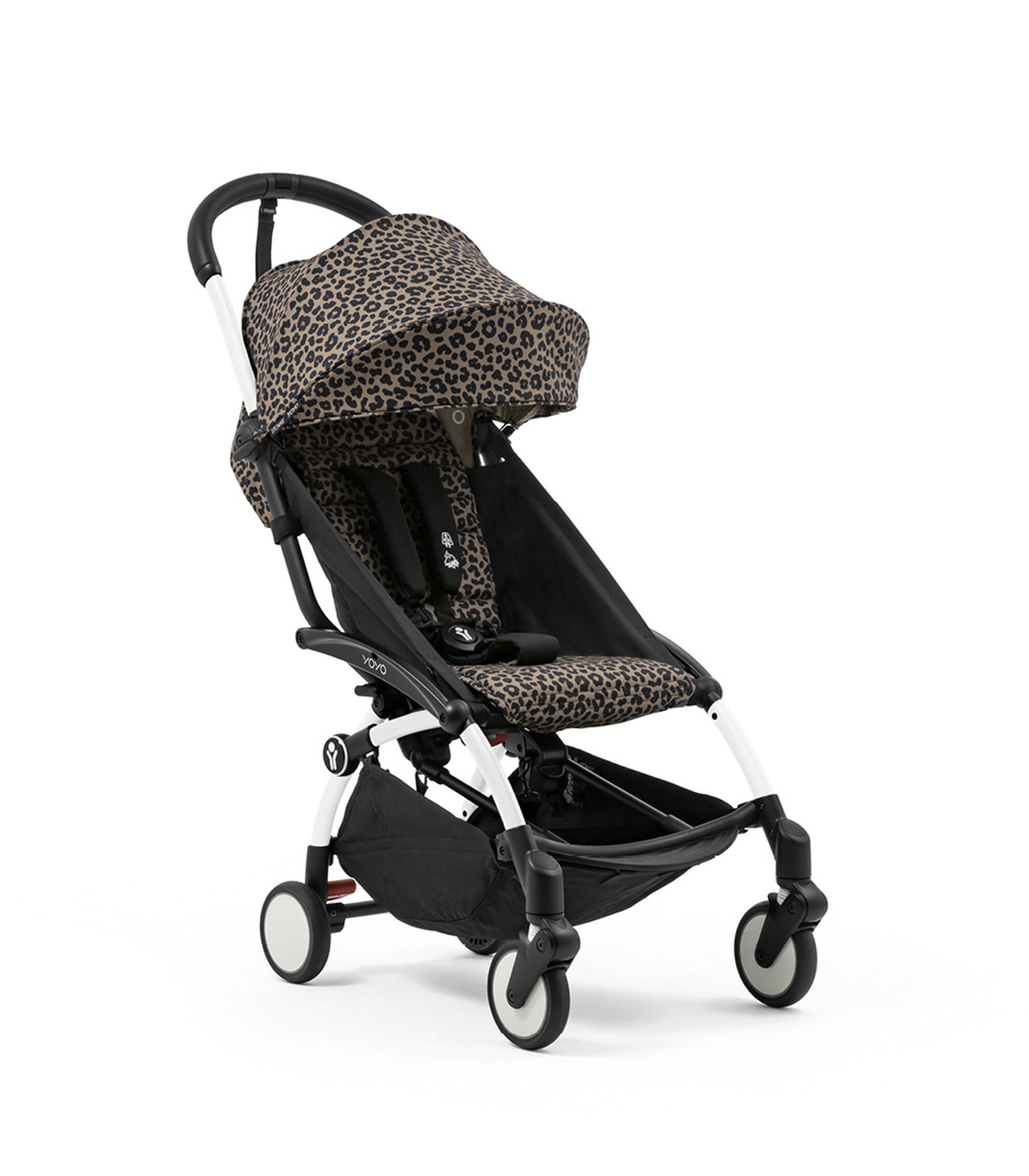 Carucior pentru copii Stokke® YOYO³ cadru alb 6 luni+ – Leopard