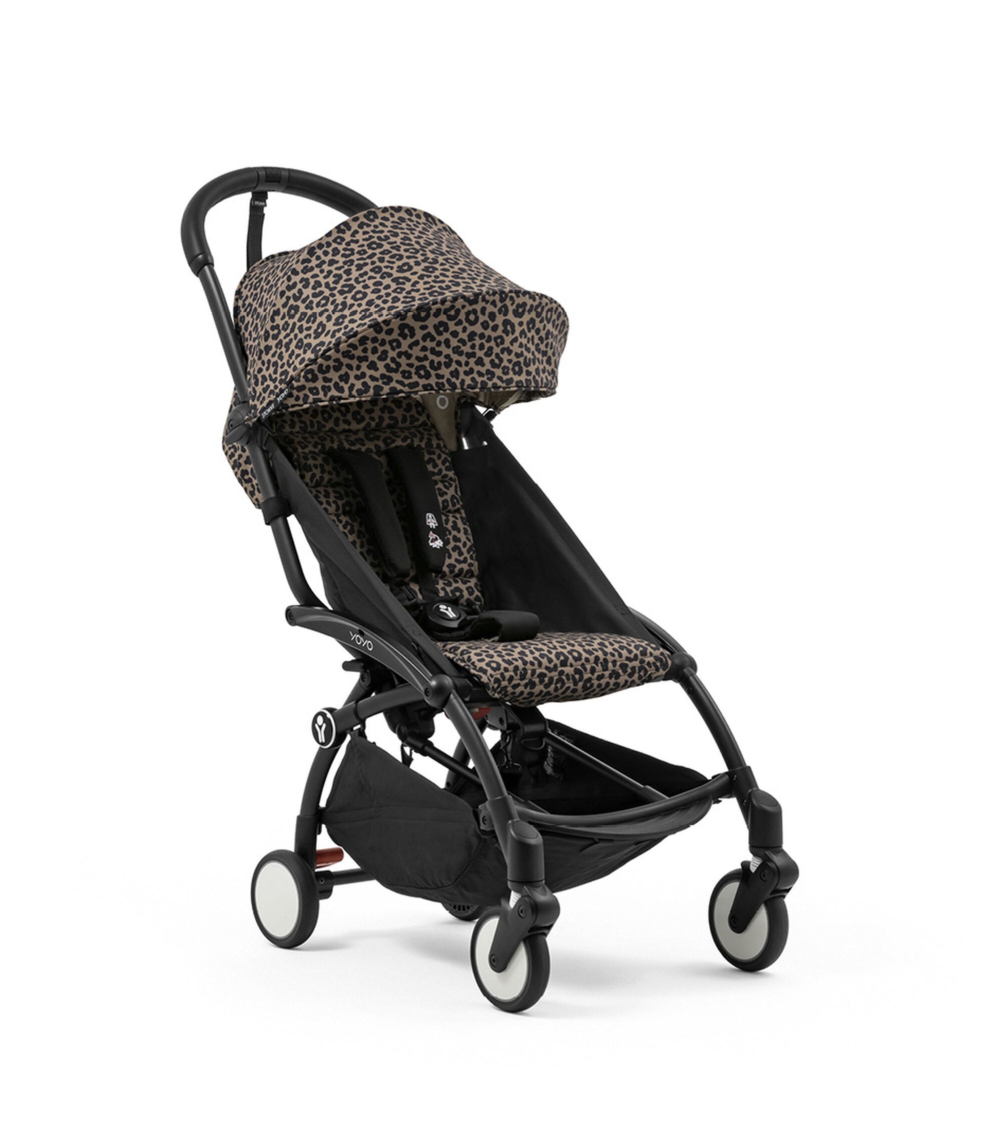 Carucior pentru copii Stokke® YOYO³ cadru negru 6 luni+ – Leopard