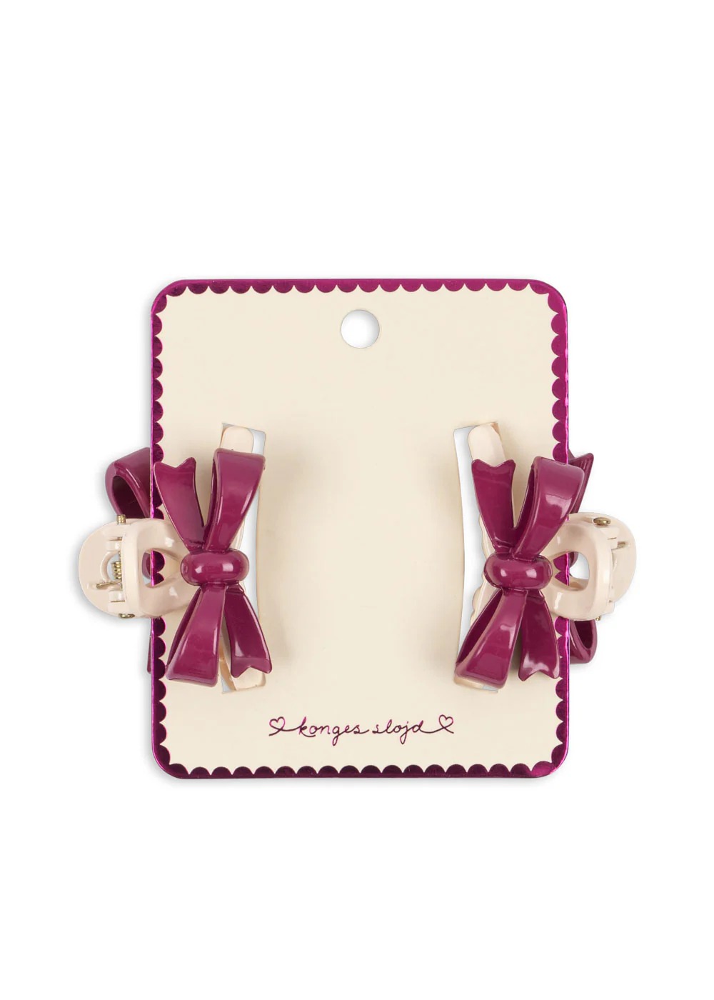 Set 2 clame pentru par Belis Konges Slojd – Sangria