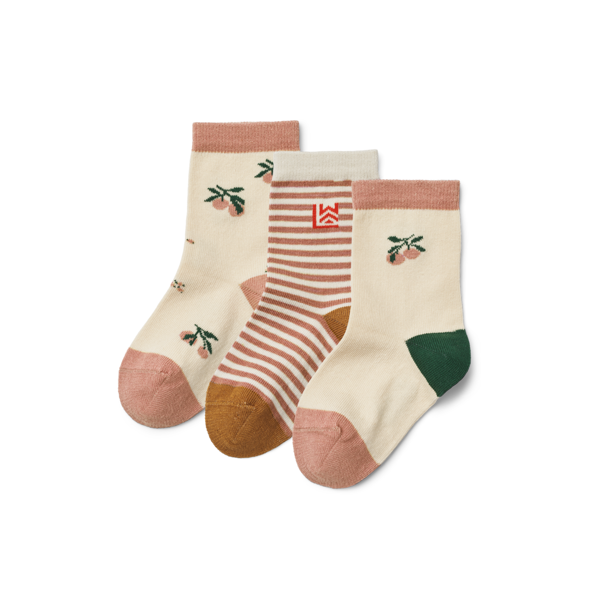 Set 3 perechi sosete Silas Liewood – Peach Sea Shell Mix