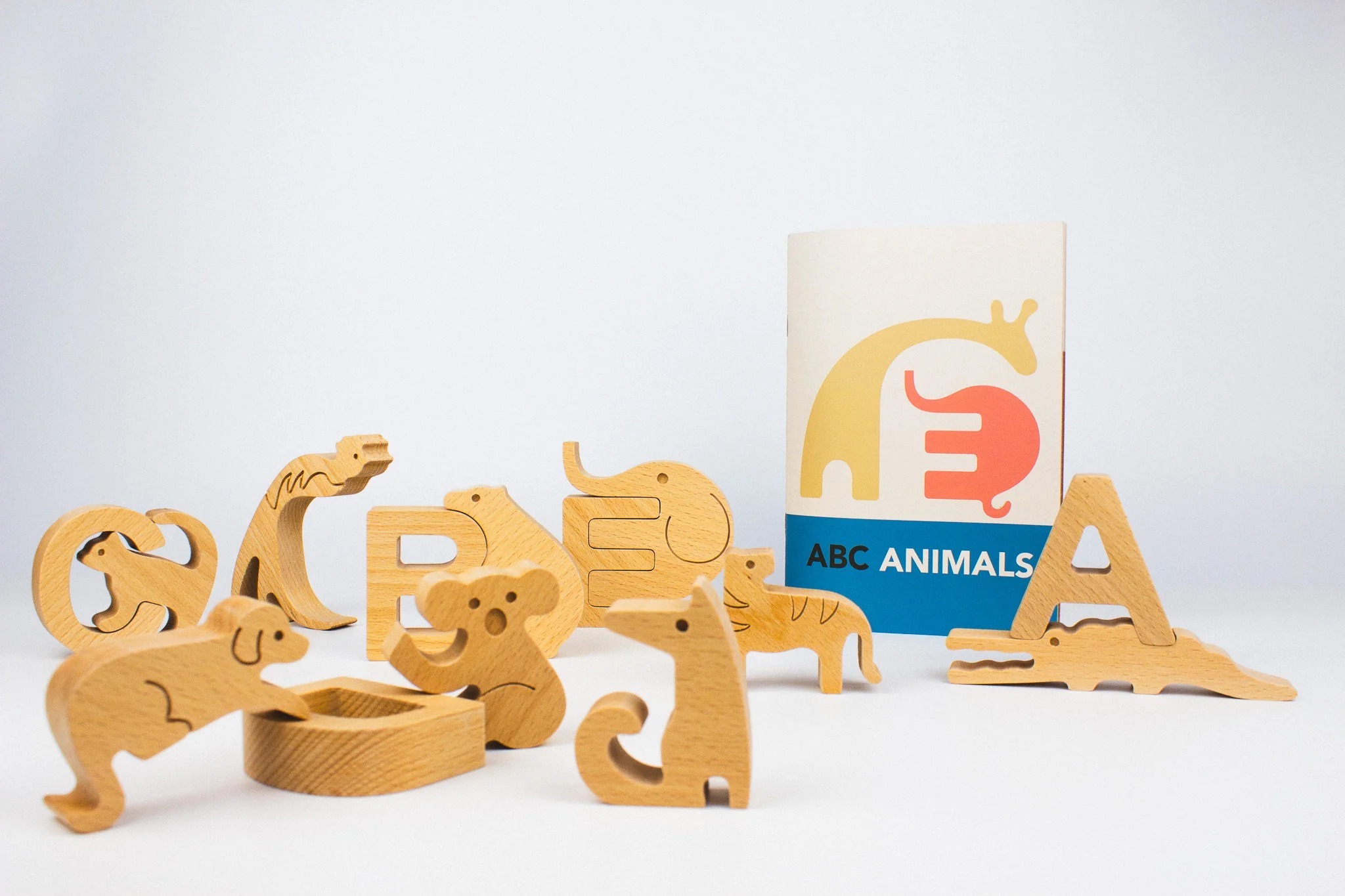 Set jucarii din lemn Pure Play - ABC Animals