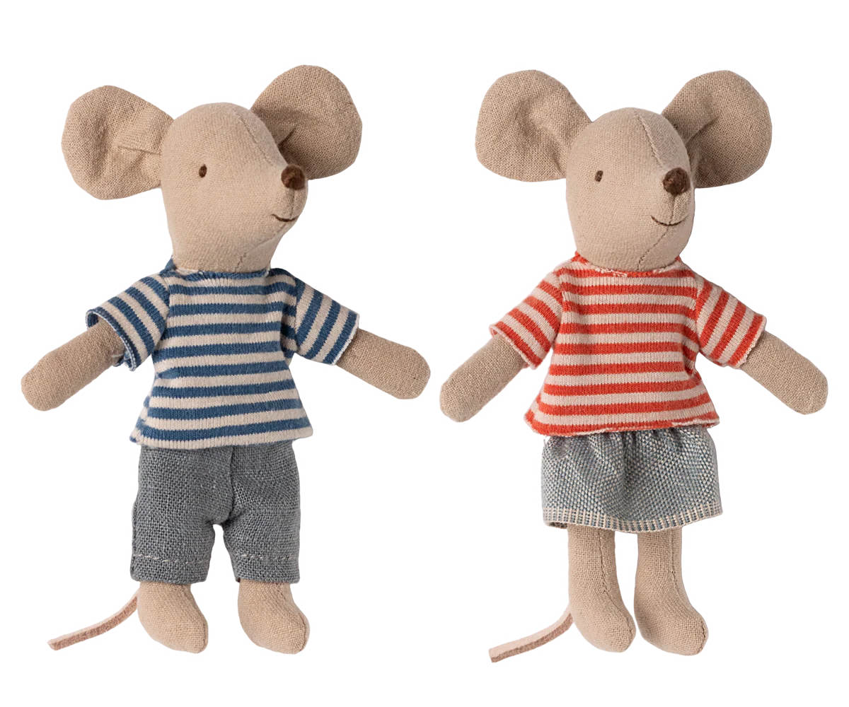 Jucarii textile Louimax and Stella Maileg - Little Brother and Little Sister Mice