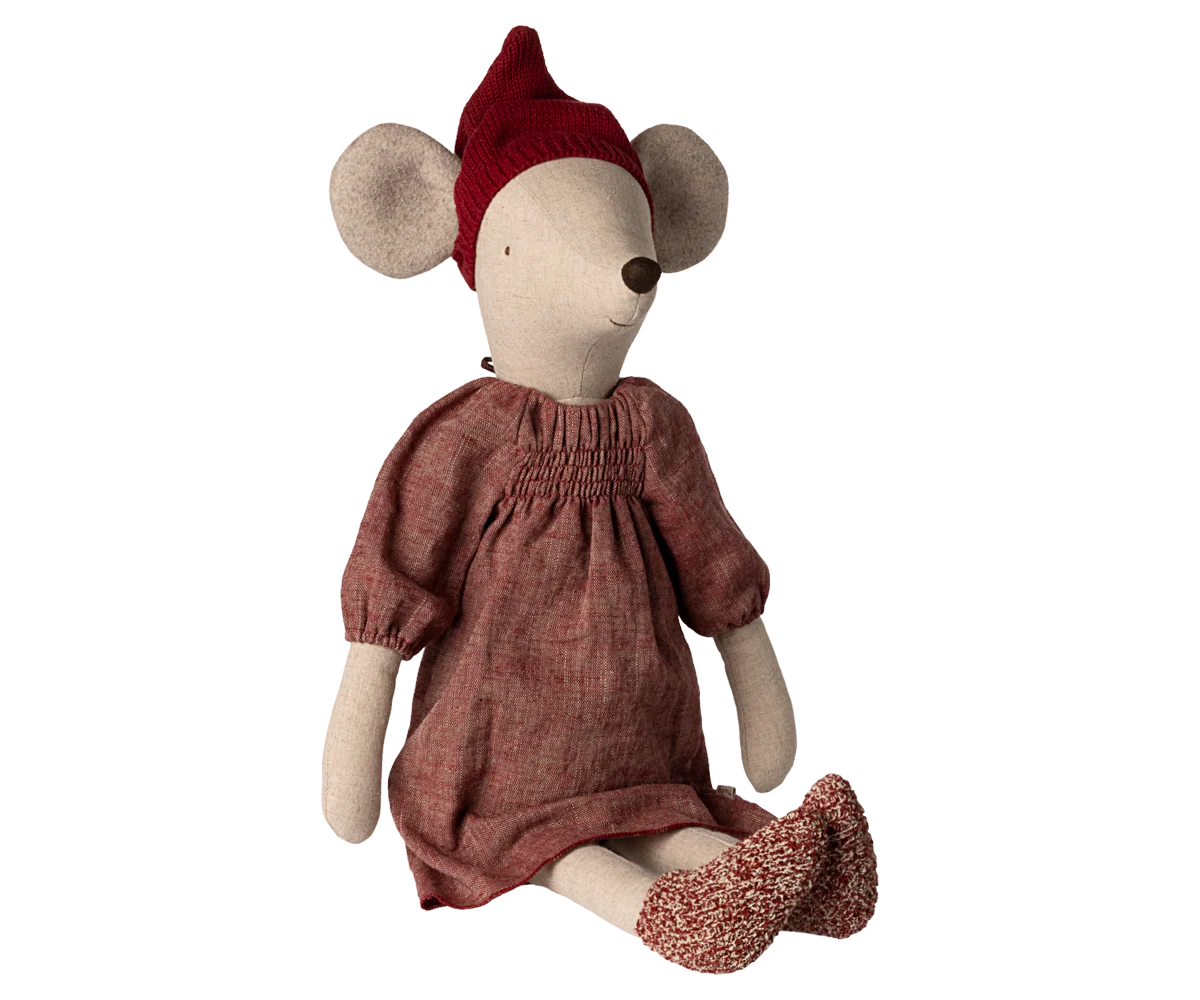 Jucarie textila Christmas Mouse Maileg – Maxi Girl
