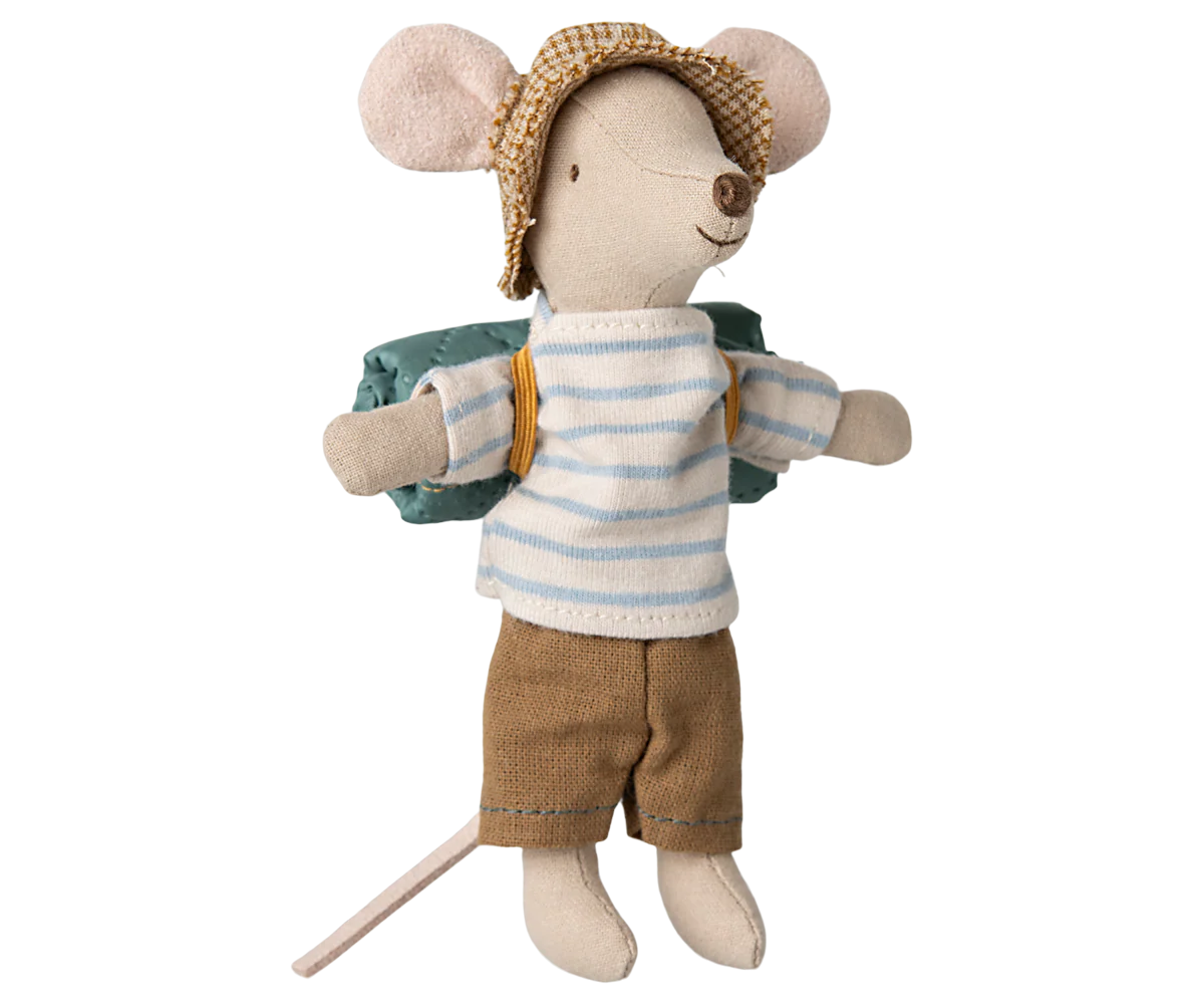 Jucarie textila Hiker Mouse Big Brother Maileg - Stripes