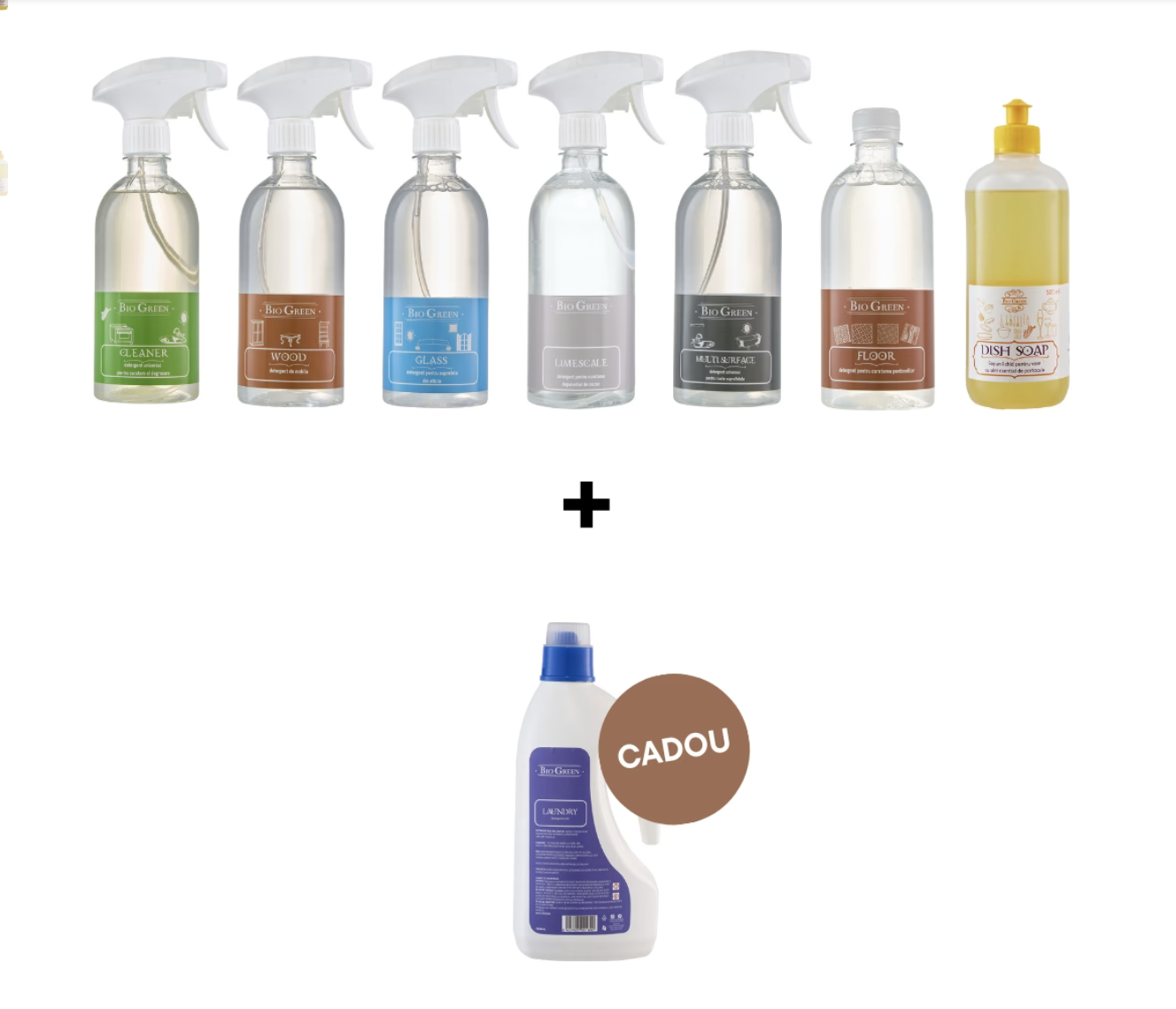 Set 7 detergenti + 1 cadou Home Cleaning Bio Green