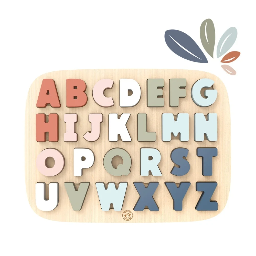 Puzzle din lemn Alphabet Speedy Monkey